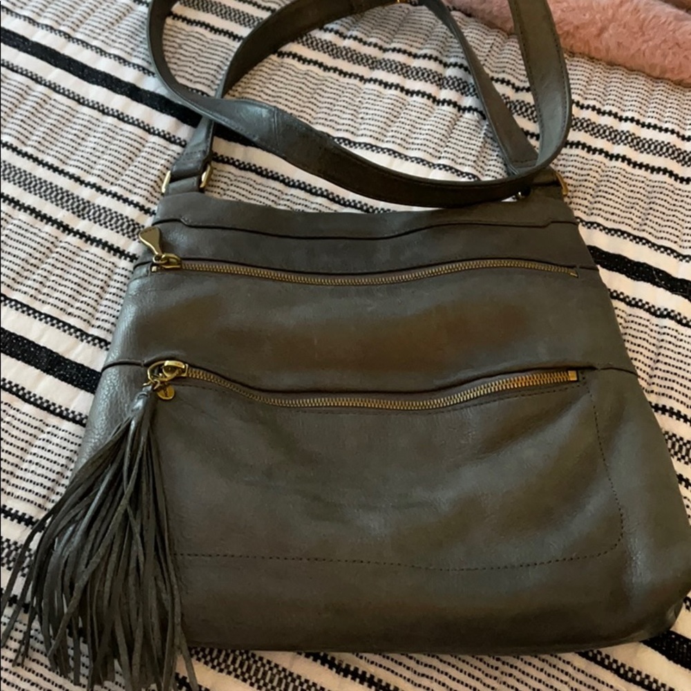 EUC HOBO Miles Crossbody Bag in Pewter